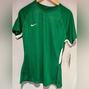Nike Dri Fit Green/White Soccer Jersey Women Sz L